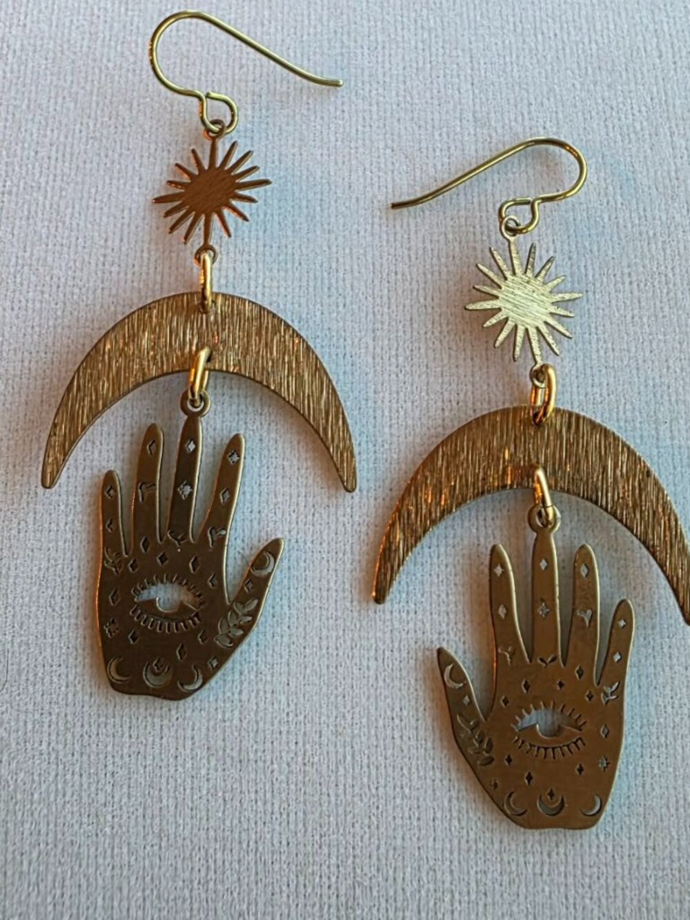 Gold Hand Earrings